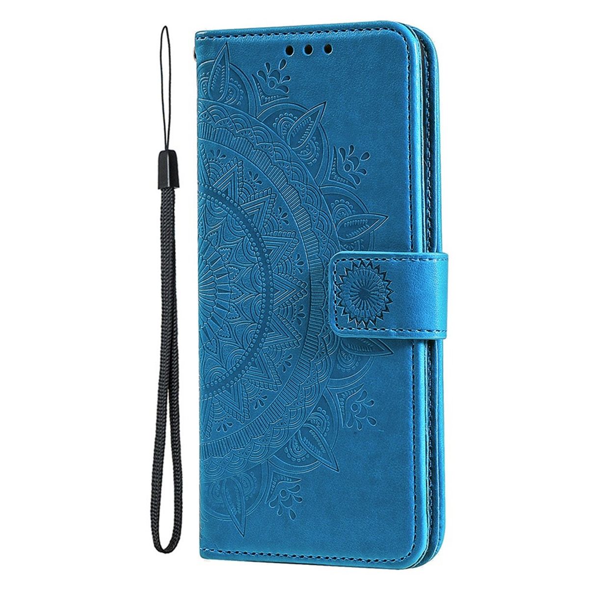 Hülle für Apple iPhone 14 Pro Handyhülle Flip Cover Case Etui Mandala Blau