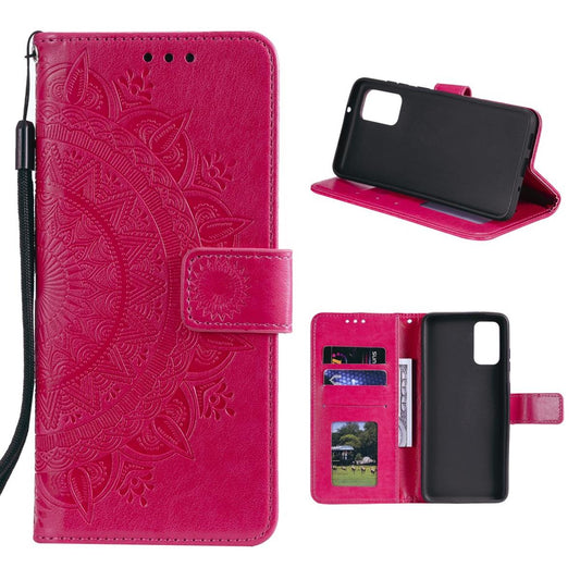 Hülle für Samsung Galaxy M31s Handyhülle Flip Case Cover Schutzhülle Tasche Mandala Pink