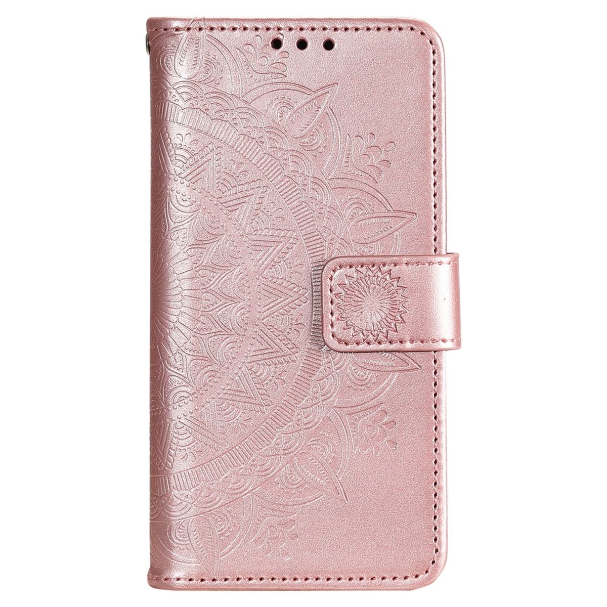 Hülle für Samsung Galaxy S22 5G Handyhülle Flip Case Cover Etui Mandala Rosegold