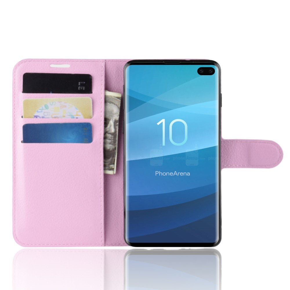 Hülle für Samsung Galaxy S10+ (Plus) Handyhülle Flip Case Handytasche Cover Rosa