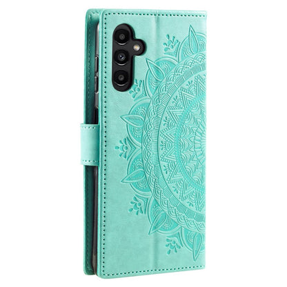 Hülle für Samsung Galaxy A34 5G Handyhülle Flip Case Cover Etui Mandala Grün