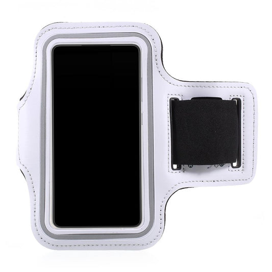 Universal Sport Armband Handy Tasche für Smartphones von 4,5" bis 5,85" Weiß