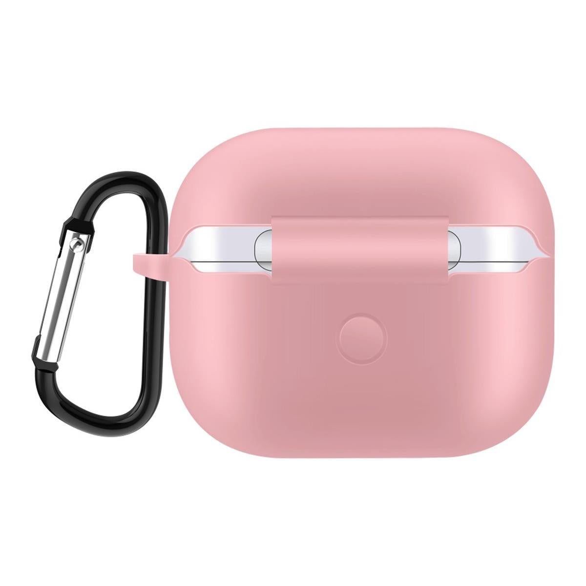 Hülle für Apple AirPods 3 Silikon Case Cover Etui Bumper Schutzhülle Tasche Rosa
