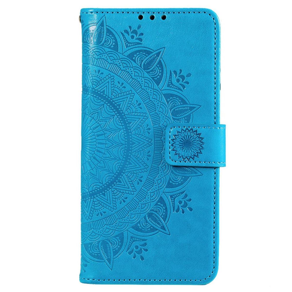 Hülle für Samsung Galaxy M53 5G Handyhülle Flip Case Cover Etui Mandala Blau