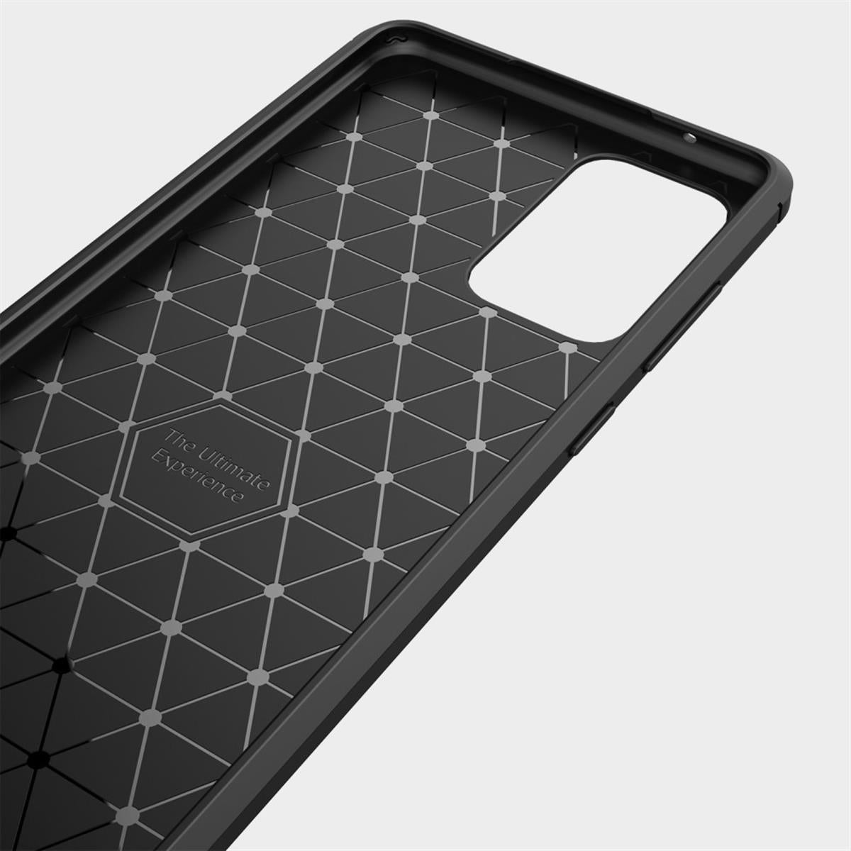 Hülle für Samsung Galaxy A72 5G Handyhülle Silikon Case Cover Carbonfarben