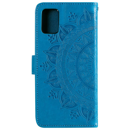 Hülle für Samsung Galaxy A31 Handyhülle Flip Case Cover Tasche Mandala Blau