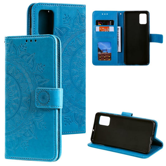 Hülle für Samsung Galaxy Note20 Handyhülle Flip Case Cover Tasche Etui Mandala Blau