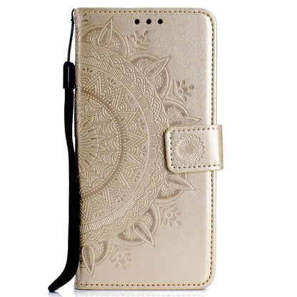 Hülle für Samsung Galaxy A50/A30s Handyhülle Flip Case Schutzhülle Tasche Cover Mandala Gold
