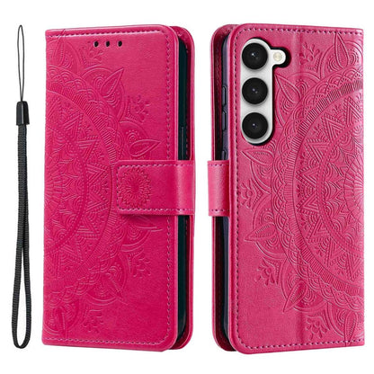 Hülle für Samsung Galaxy S23+ Handyhülle Flip Case Cover Etui Mandala Pink