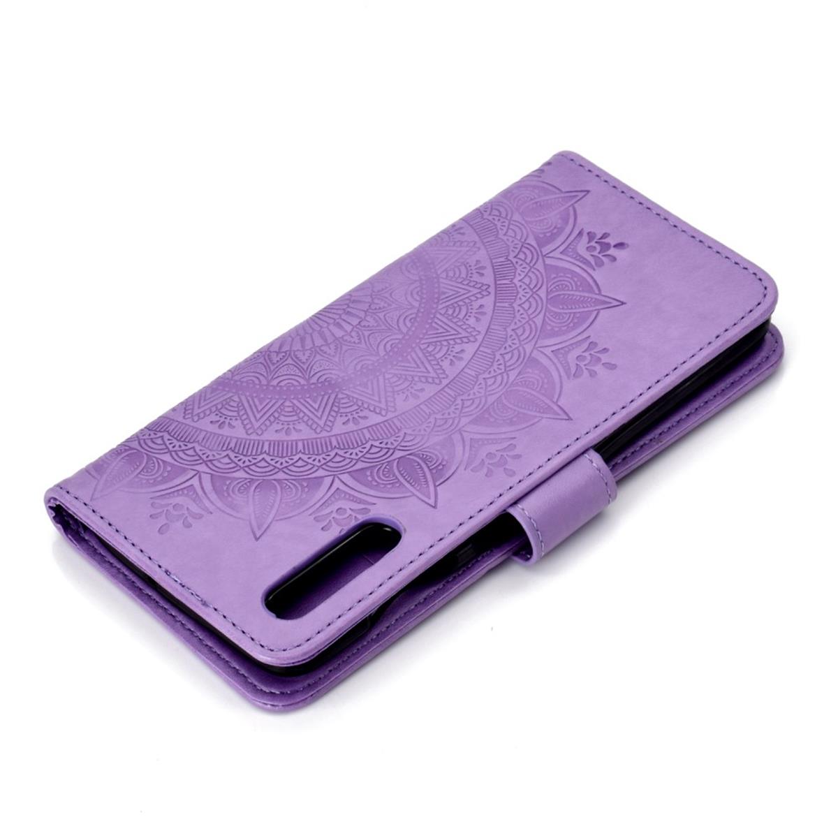 Hülle für Samsung Galaxy A50/A30s Handyhülle Flip Case Schutzhülle Cover Etui Mandala Lila