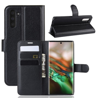 Hülle für Samsung Galaxy Note10 Handyhülle Flip Case Etui Cover Tasche Schwarz