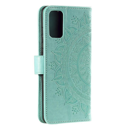 Hülle für Samsung Galaxy A72 Handyhülle Flip Case Cover Tasche Mandala Grün