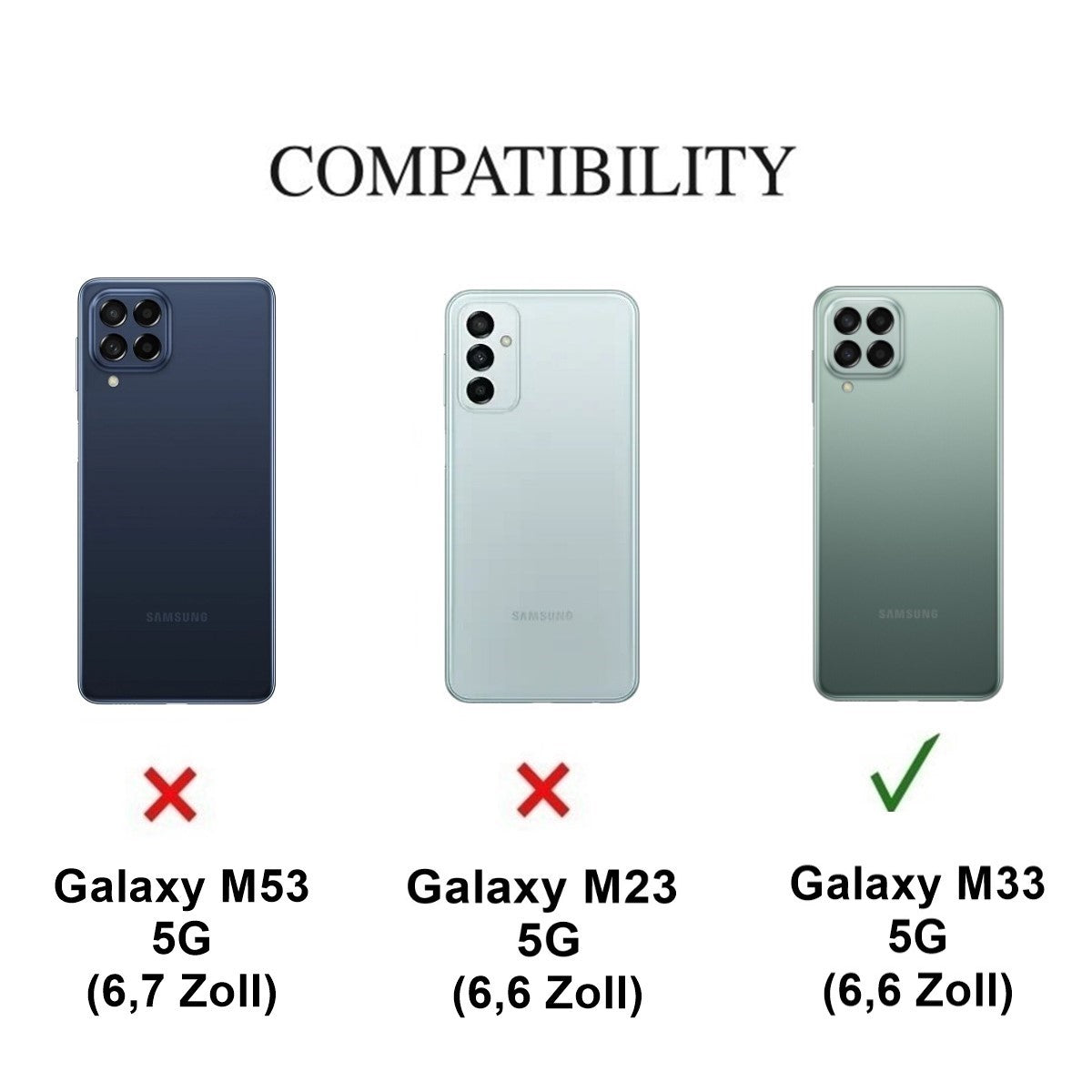 Hülle für Samsung Galaxy M33 5G Handykette Silikon Cover Handyhülle Case klar