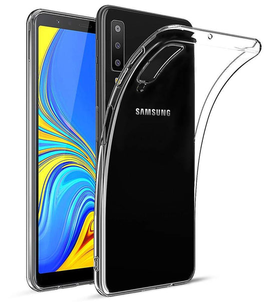 Hülle für Samsung Galaxy A7 (2018) Handyhülle Silikon Case Cover transparent
