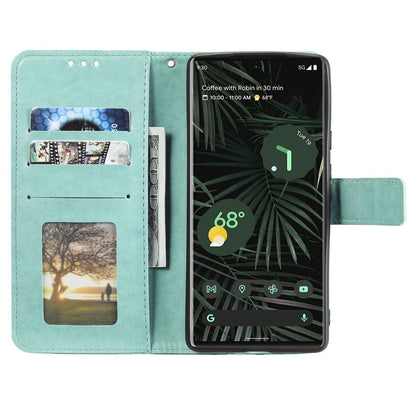 Hülle für Google Pixel 7 Pro Handyhülle Flip Case Schutzhülle Mandala Grün