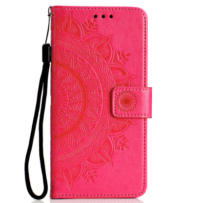 Hülle für Samsung Galaxy A10 Handyhülle Schutz Tasche Flip Case Etui Cover Mandala Pink