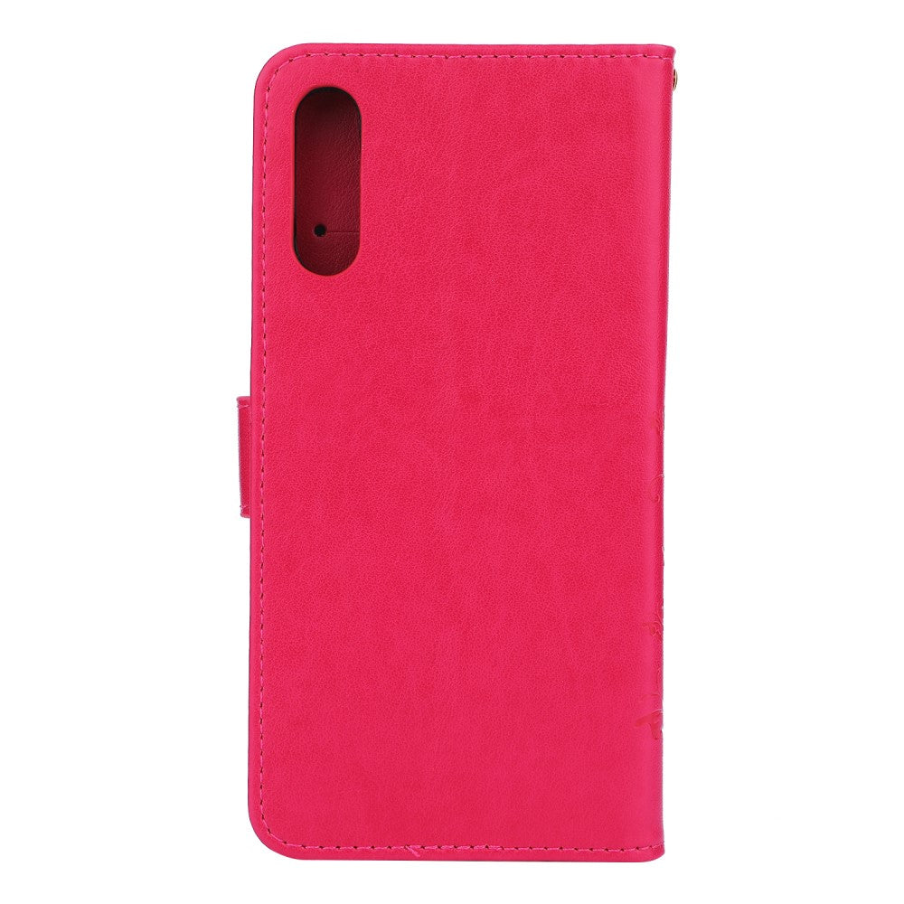 Hülle für Samsung Galaxy A50/A30s Handyhülle Flip Case Handytasche Schmetterling Pink