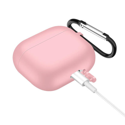 Hülle für Apple AirPods 3 Silikon Case Cover Etui Bumper Schutzhülle Tasche Rosa