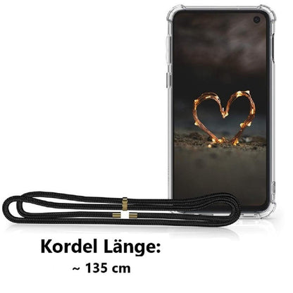 Hülle für Samsung Galaxy M30s Handyhülle Band Handykette Kordel Case Bumper klar