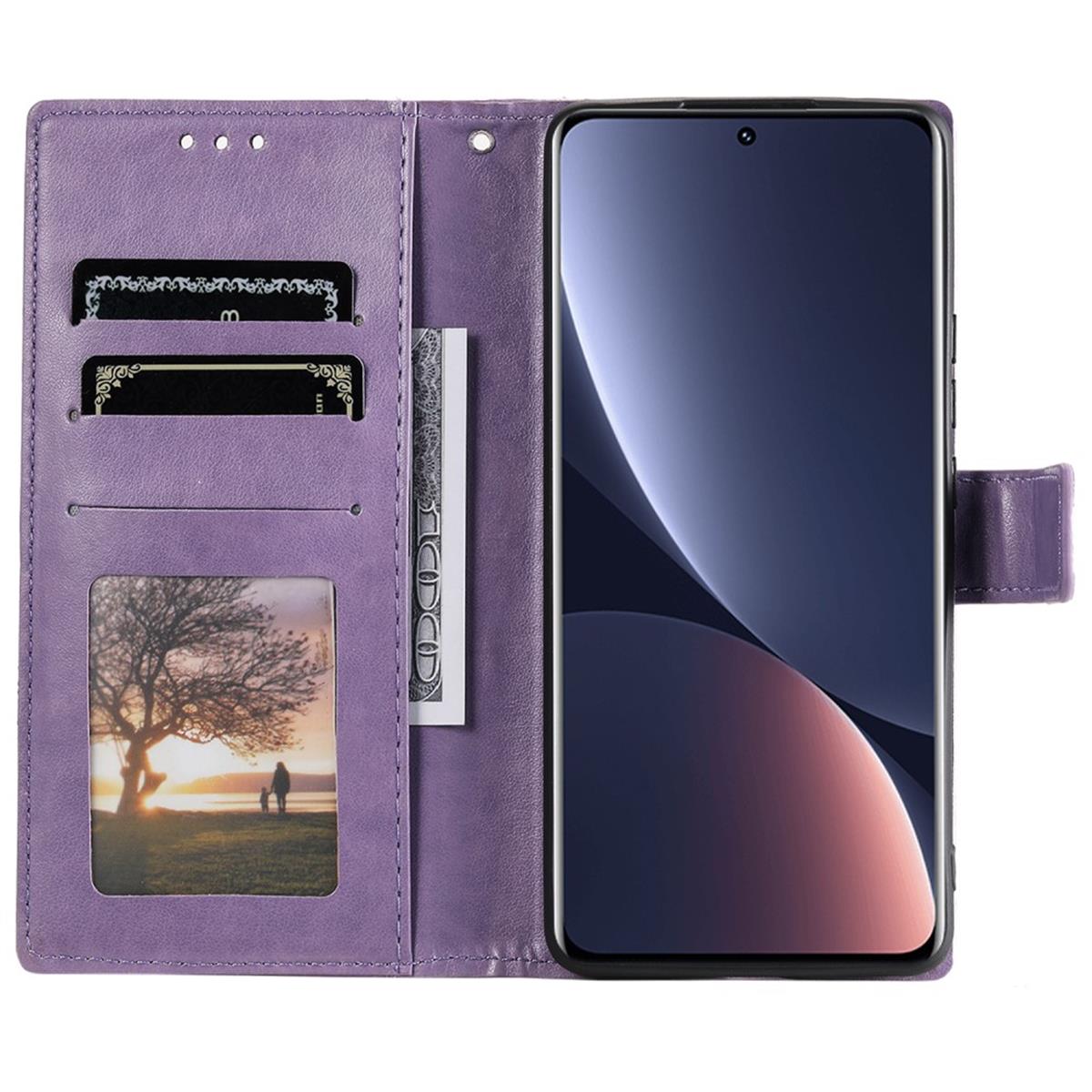 Hülle für Xiaomi 12 Pro Handyhülle Flip Case Cover Tasche Etui Mandala Lila