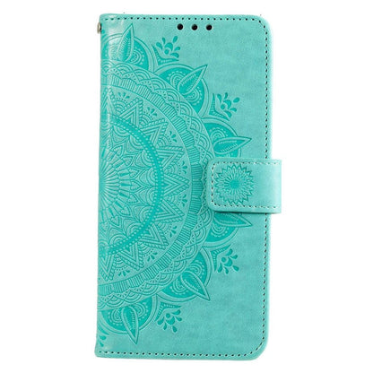 Hülle für Samsung Galaxy M53 5G Handyhülle Flip Case Cover Etui Mandala Grün
