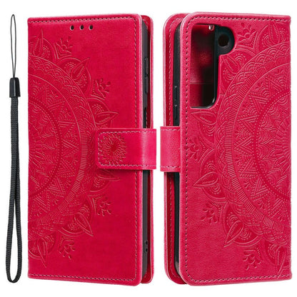 Hülle für Samsung Galaxy S22 5G Handyhülle Flip Case Cover Tasche Mandala Pink