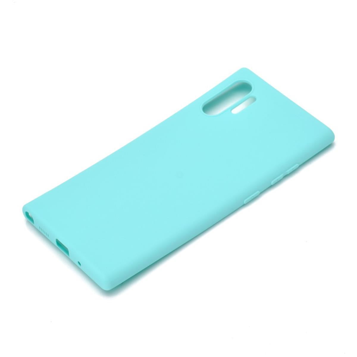 Hülle für Samsung Galaxy Note10+ (5G) Handyhülle Silikon Case Schutzhülle Cover matt Grün