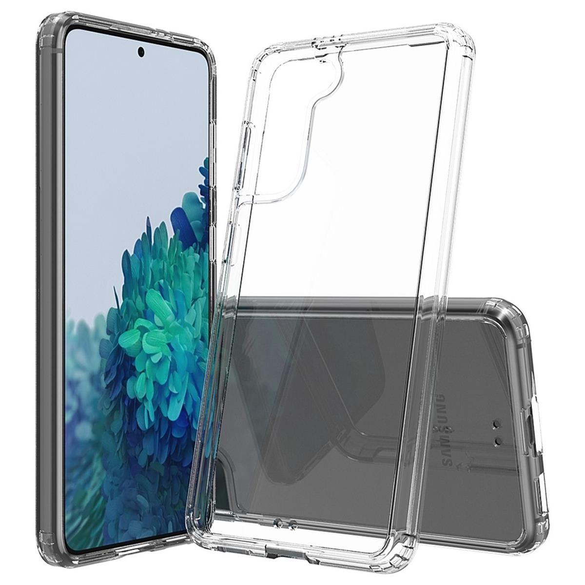 Hülle für Samsung Galaxy S21 Handyhülle Hybrid Silikon Case Bumper Tasche Cover Klar