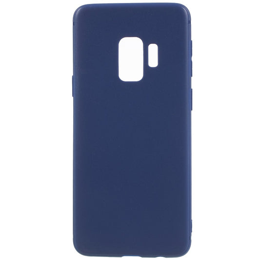 Hülle für Samsung Galaxy S9 Handy Case Silikon Cover Bumper Tasche Matt Blau