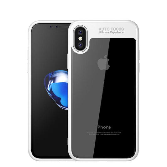 Hülle für Apple iPhone X/Xs Hybrid Deluxe Case Acryl Backcover with TPU Weiß