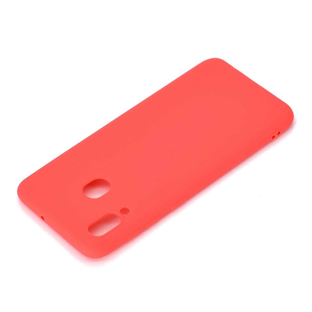 Hülle für Samsung Galaxy A30 Handyhülle Silikon Case Schutzhülle Cover matt Rot