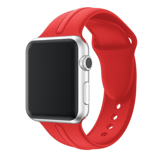 Sportarmband für Apple Watch 41/40/38mm Silikon Armband Series 8/7/6/SE/5/4 Rot
