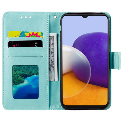 Hülle für Samsung Galaxy A22 5G Handyhülle Flip Case Cover Tasche Mandala Grün