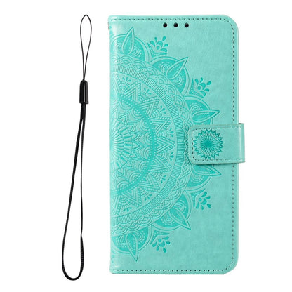 Hülle für Google Pixel 6 Handyhülle Tasche Flip Case Cover Etui Mandala Grün