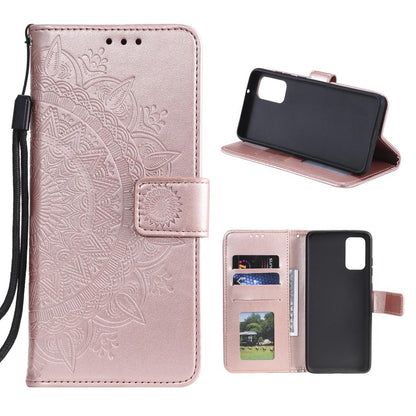 Hülle für Samsung Galaxy M51 Handyhülle Flip Case Cover Schutzhülle Tasche Mandala Rosegold