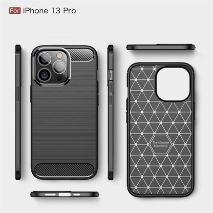 Hülle für Apple iPhone 13 Pro Handyhülle Silikon Case Handy Cover Carbonfarben