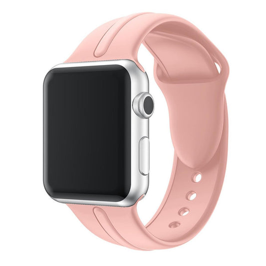 Sportarmband für Apple Watch 41/40/38mm Silikon Armband Series 8/7/6/SE/5/4 Rosa