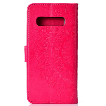 Hülle für Samsung Galaxy S10 Handyhülle Flip Case Cover Handytasche Mandala Pink