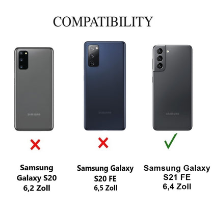 Hülle für Samsung Galaxy S21 FE Handyhülle Silikon Case Handy Cover Carbonfarben