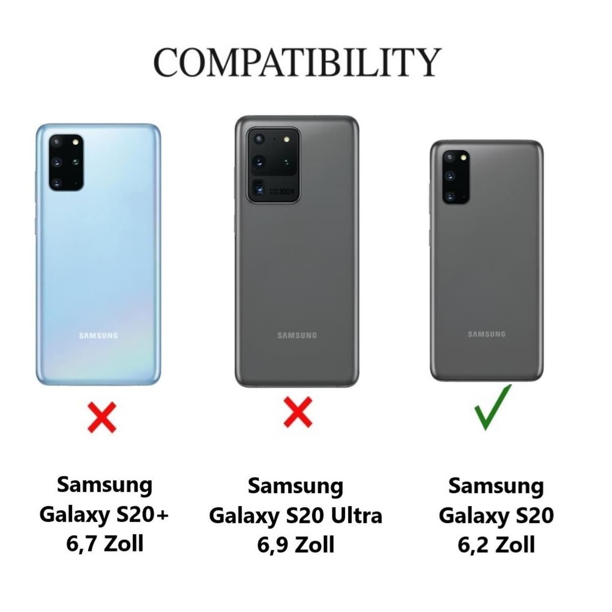 Hülle für Samsung Galaxy S20 Handyhülle Silikon Cover Schutzhülle Case klar