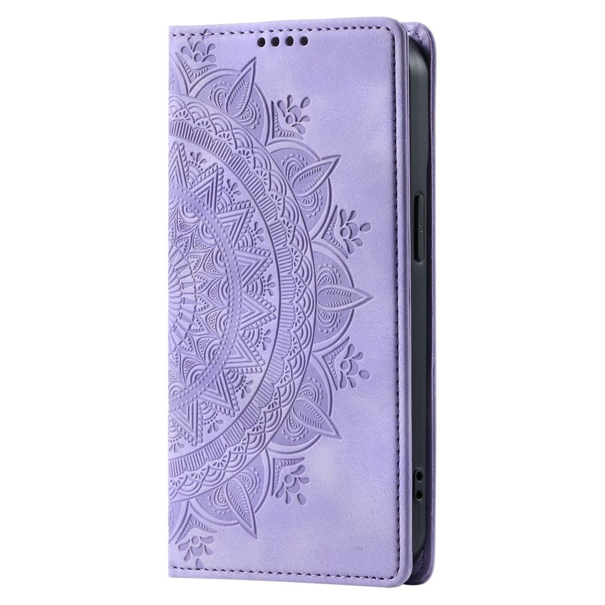 Hülle für Samsung Galaxy S24 Handyhülle Flip Case Cover Etui Mandala Lila
