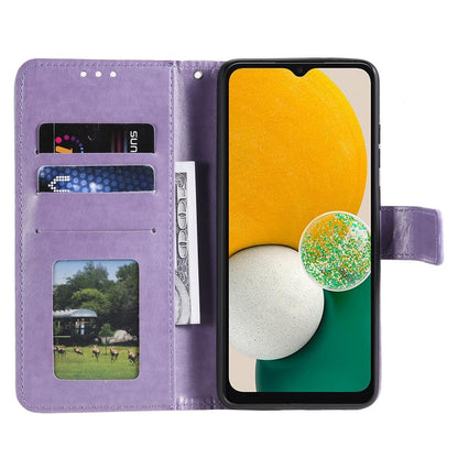 Hülle für Samsung Galaxy A13 4G Handyhülle Flip Case Cover Etui Mandala Lila