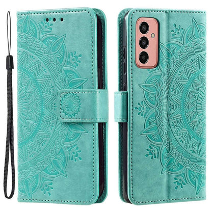 Hülle für Samsung Galaxy A14 4G/5G Handyhülle Flip Case Cover Etui Mandala Grün