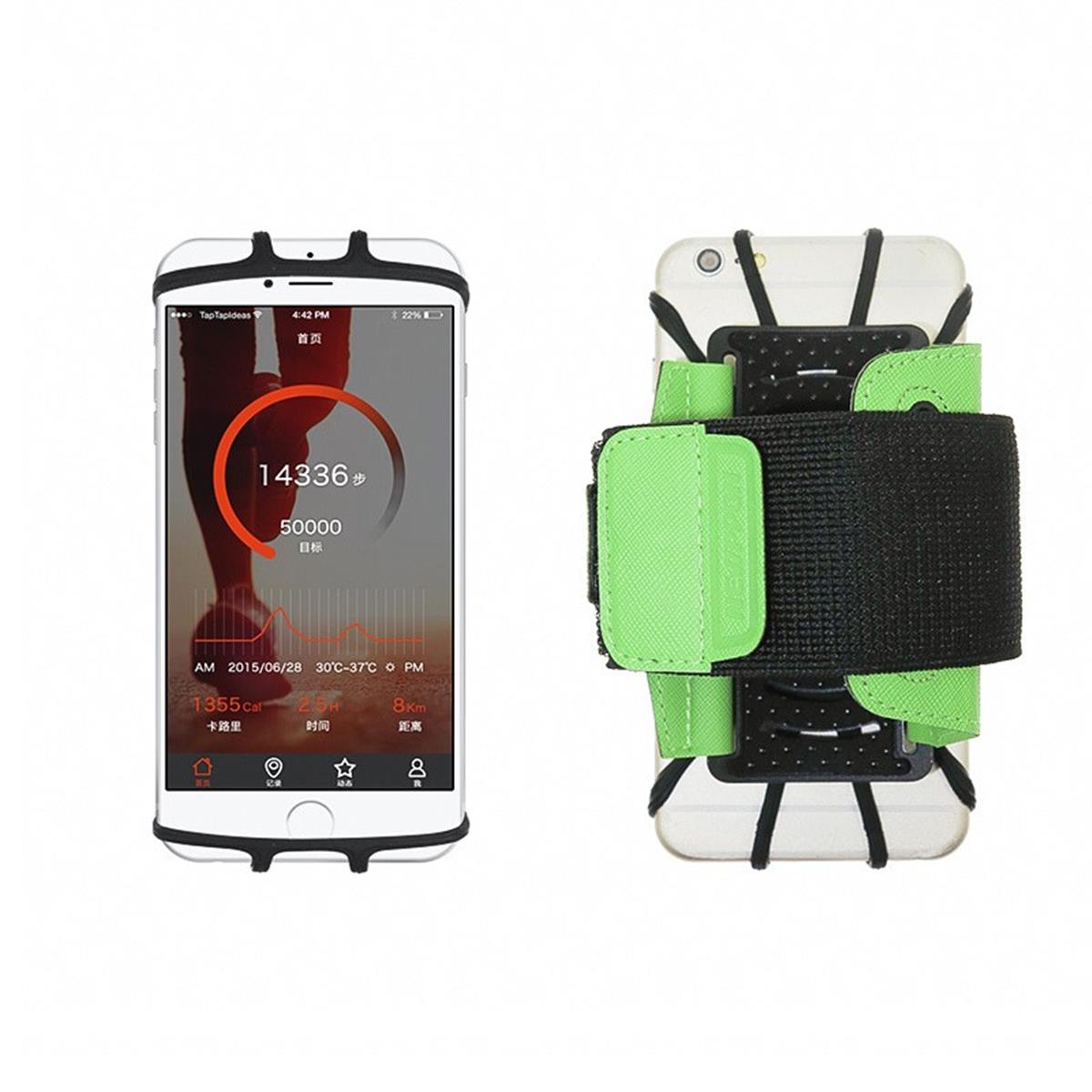 Sport Lauf Armband für Smartphones 4,0 - 7,0 Zoll Fitness Universal Grün