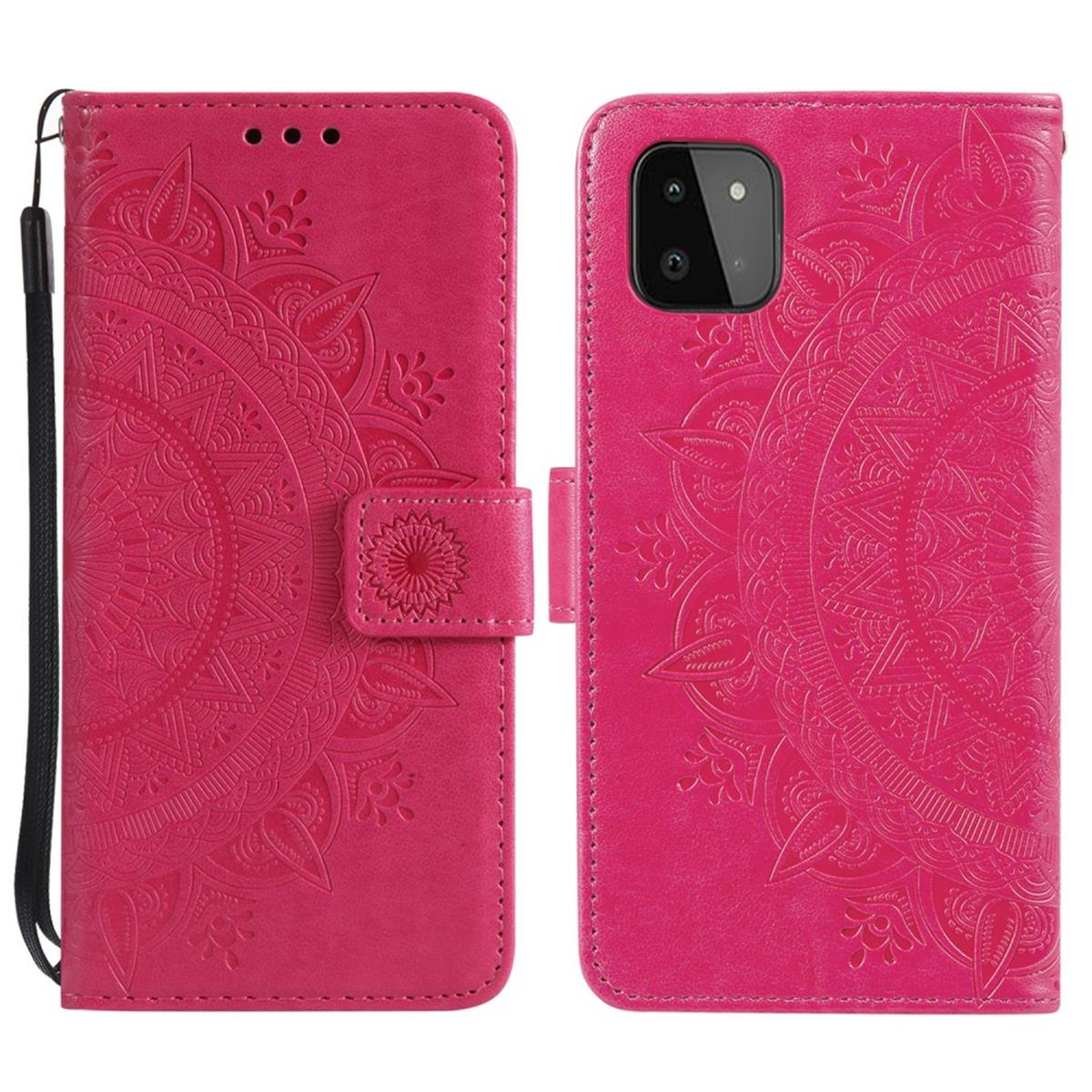 Hülle für Samsung Galaxy A22 5G Handyhülle Flip Case Cover Tasche Mandala Pink