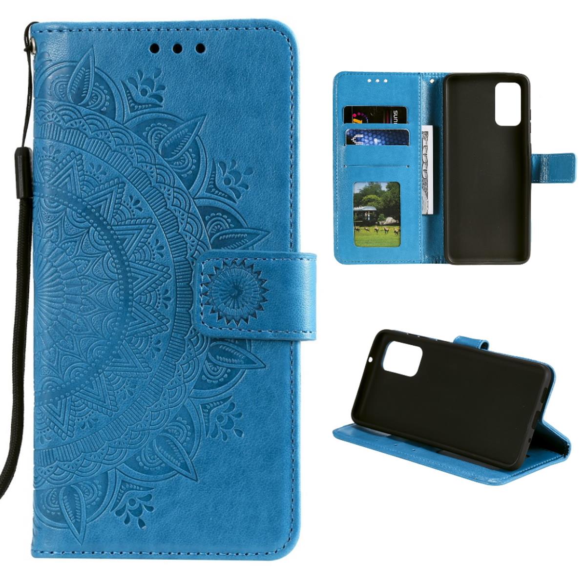 Hülle für Samsung Galaxy A52/A52 5G/A52s 5G Handy Flip Case Cover Mandala Blau