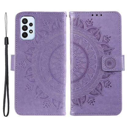 Hülle für Samsung Galaxy A23 Handyhülle Flip Case Cover Schutzhülle Mandala Lila