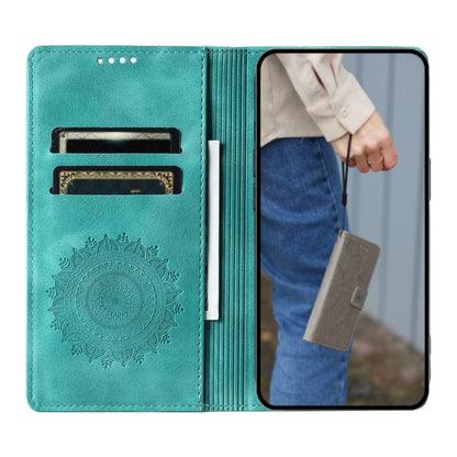 Hülle für Samsung Galaxy S24+ Handyhülle Flip Case Cover Tasche Mandala Grün