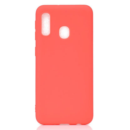 Hülle für Samsung Galaxy A20e Handyhülle Silikon Cover Schutzhülle Soft Case matt Rot