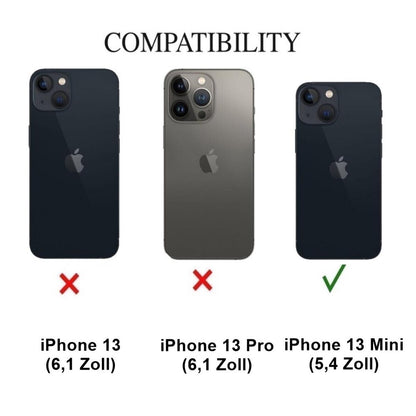 Hülle für Apple iPhone 13 Mini [5,4 Zoll] Handy Silikon Case Cover Matt Flieder